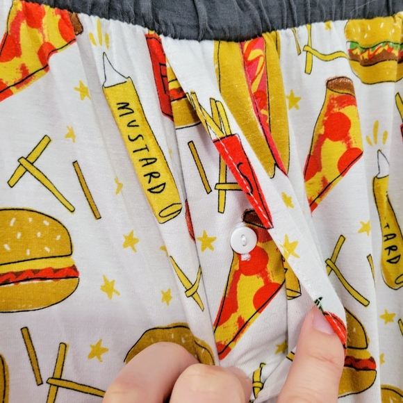 Little Sleepies Set : Pajama Top (XXL) and Pants (XL) Fast Foodies Novelty Print - Picture 4 of 11